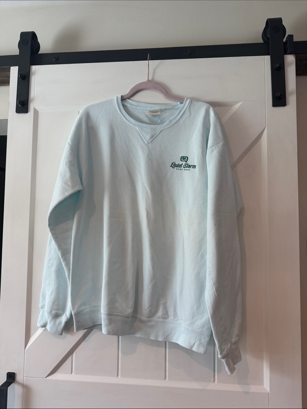 Quiet Storm Light Blue Men's Crewneck Sweatshirt